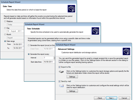 Scheduled report wizard
