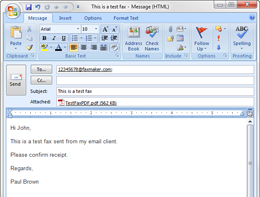 Send from Outlook