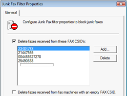Junkfax filter: Block unwanted faxes