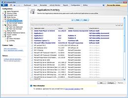 Viewing applications inventory